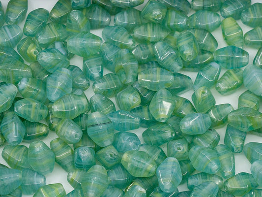 OUTLET elongated bicone,  mm, Glass, Czech Republic