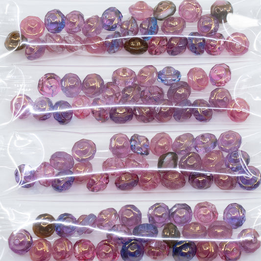 OUTLET 10 grams Faceted Special Cut Beads, 6 x 8 mm, X3192 Purple (x3192-15726), Glass, Czech Republic