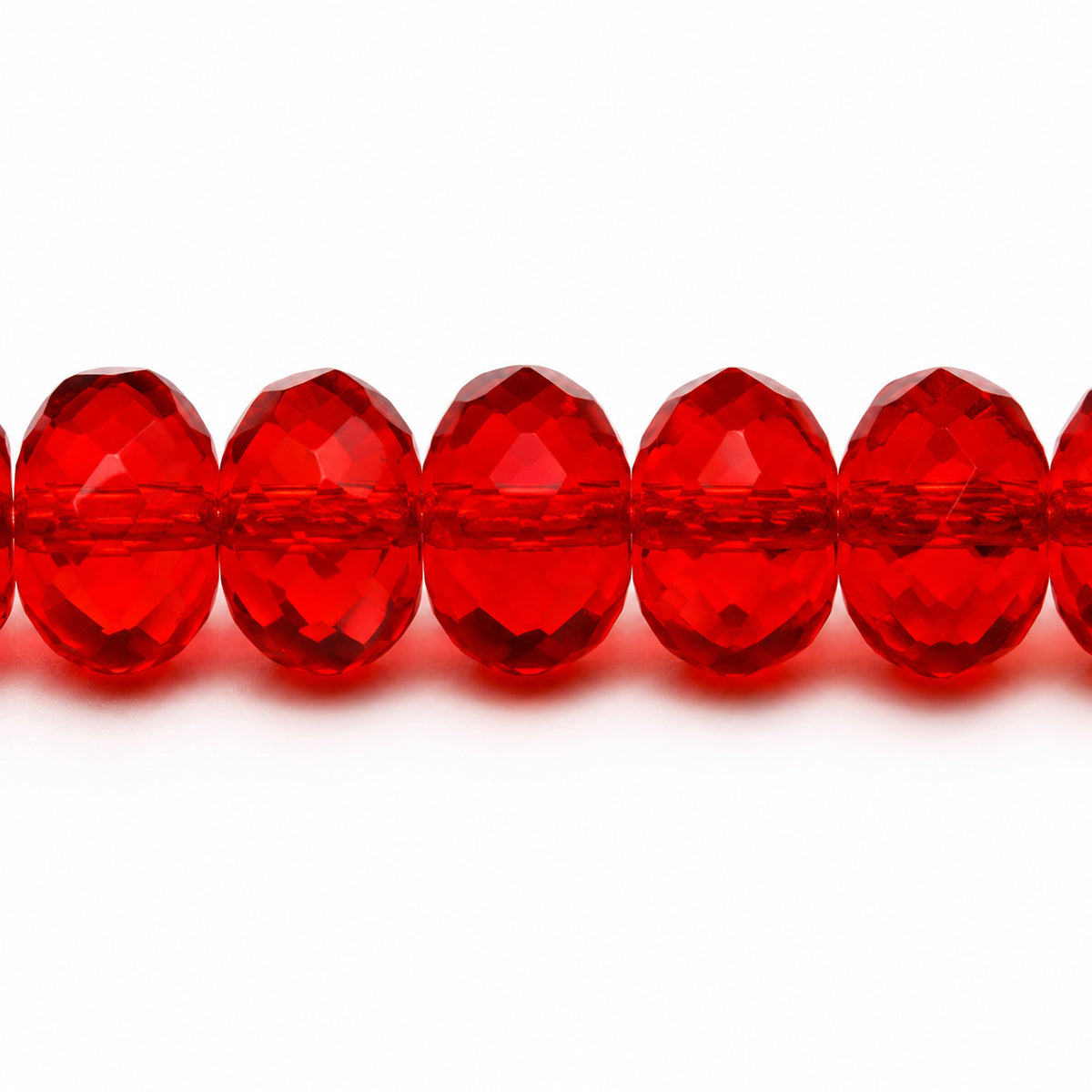 Special Cut Faceted Fire Polished Beads, Light Siam (90070), Glass, Czech Republic