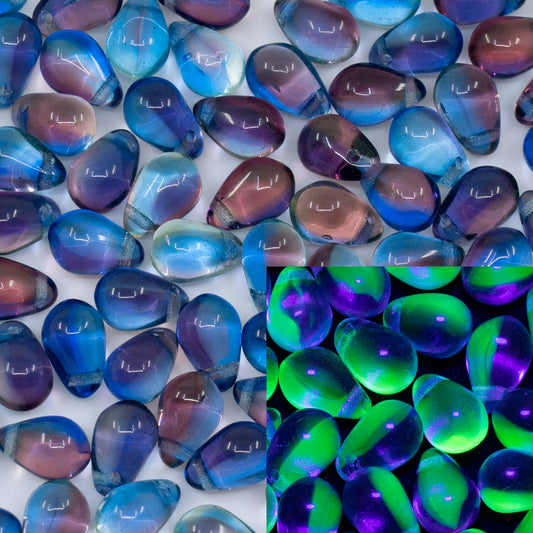 OUTLET 10 grams Drop Beads, 6 x 9 mm, Tt004 (TT004), Glass, Japan