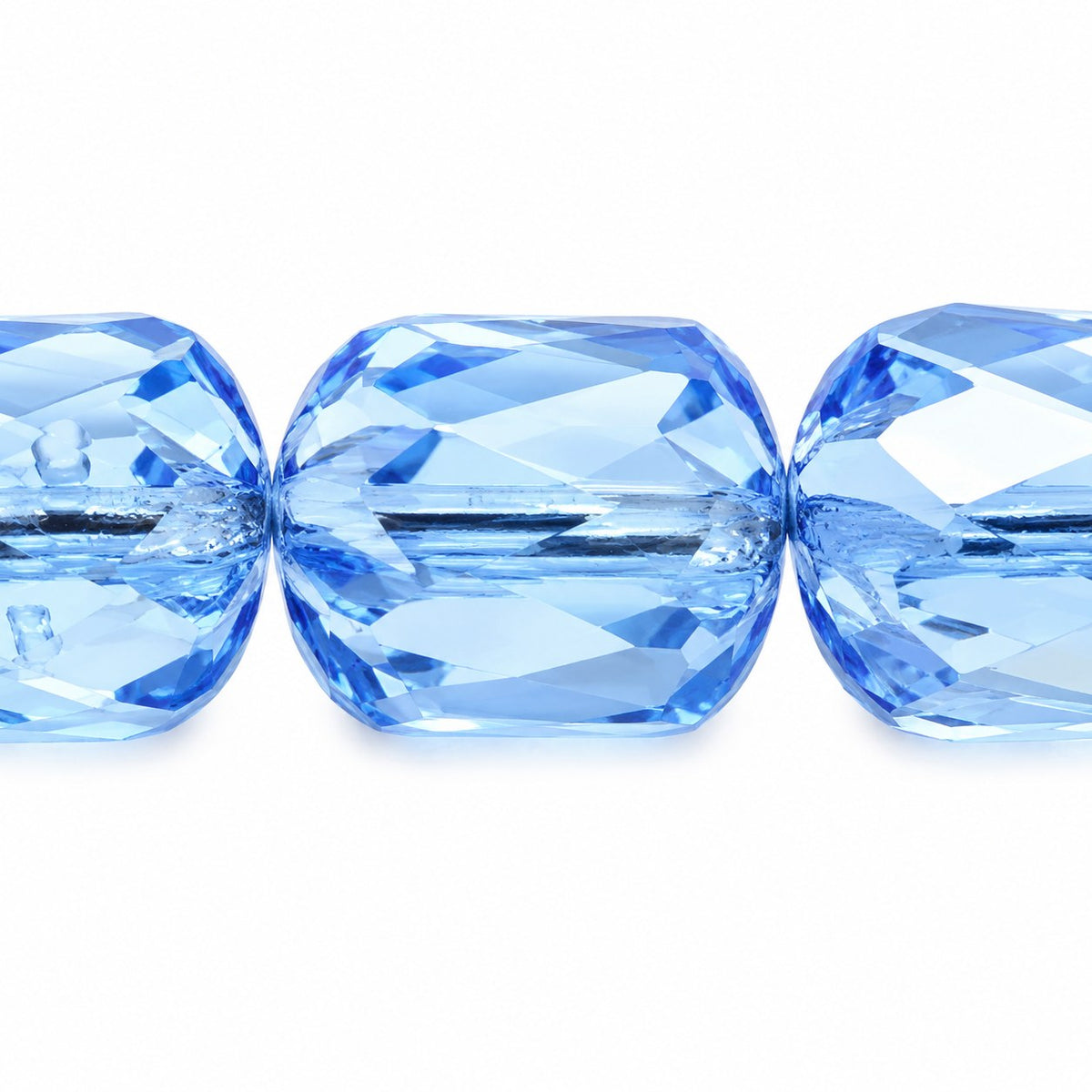 Fire Polished Faceted Cathedral Beads, Transparent Blue (30040), Glass, Czech Republic