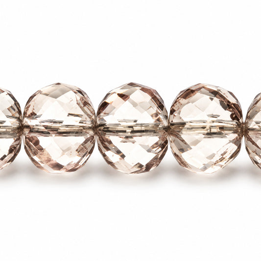 Special Cut Faceted Fire Polished Beads, Transparent Pink Platin (70100-13702), Glass, Czech Republic