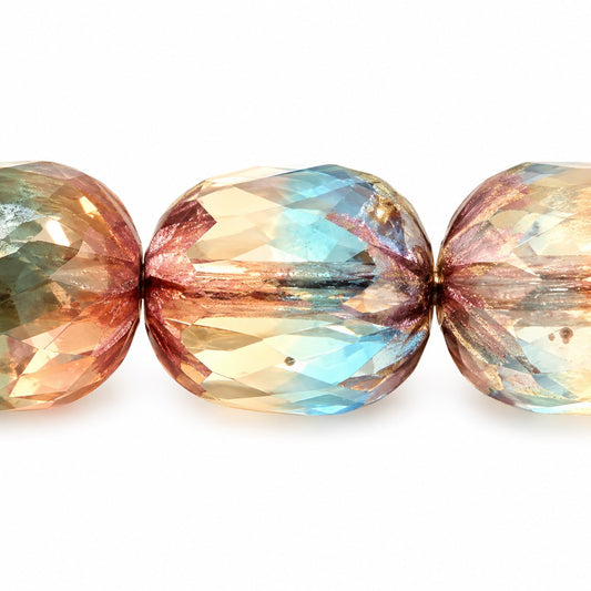 Faceted Fire Polished Beads Special Cut, X1144 Purple (x1144-15726), Glass, Czech Republic