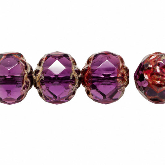 Faceted Fire Polished Beads Special Cut, 20510 Stain Strong (20510-86805), Glass, Czech Republic