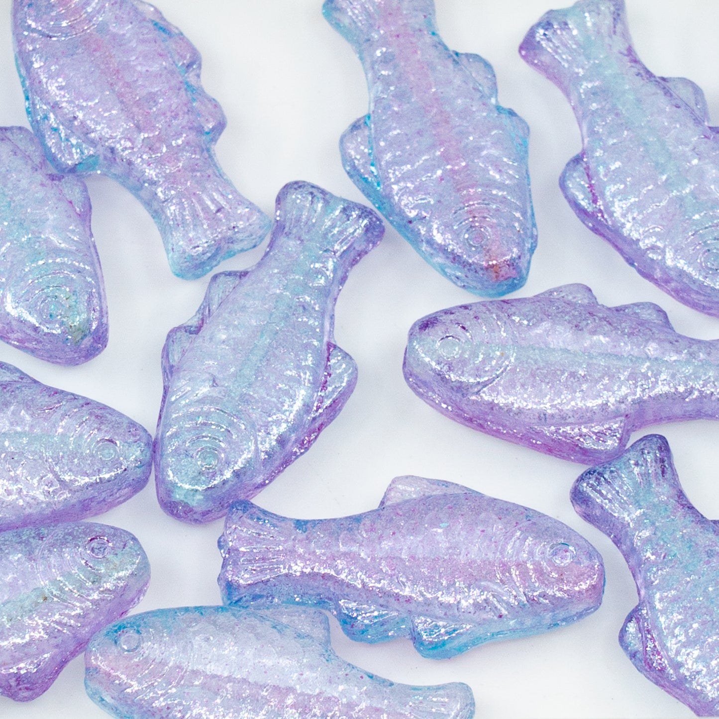 OUTLET 50 grams Big Fish Beads, 24 x 11 mm, Crystal 541003 (00030-541003), Glass, Czech Republic