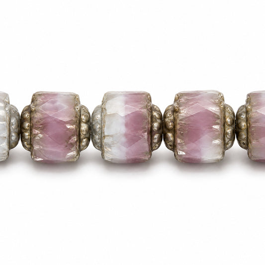 Cathedral Faceted Fire Polished Beads, X1957 Platin (x1957-13702), Glass, Czech Republic