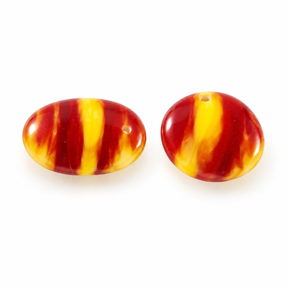 Oval Lentil Beads, X1547 (x1547), Glass, Czech Republic