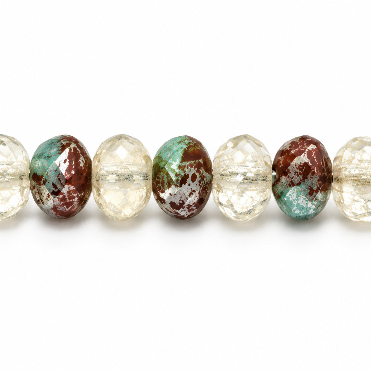 Special Cut Faceted Fire Polished Beads, X0Xxx Picasso (x0xxx-43400), Glass, Czech Republic