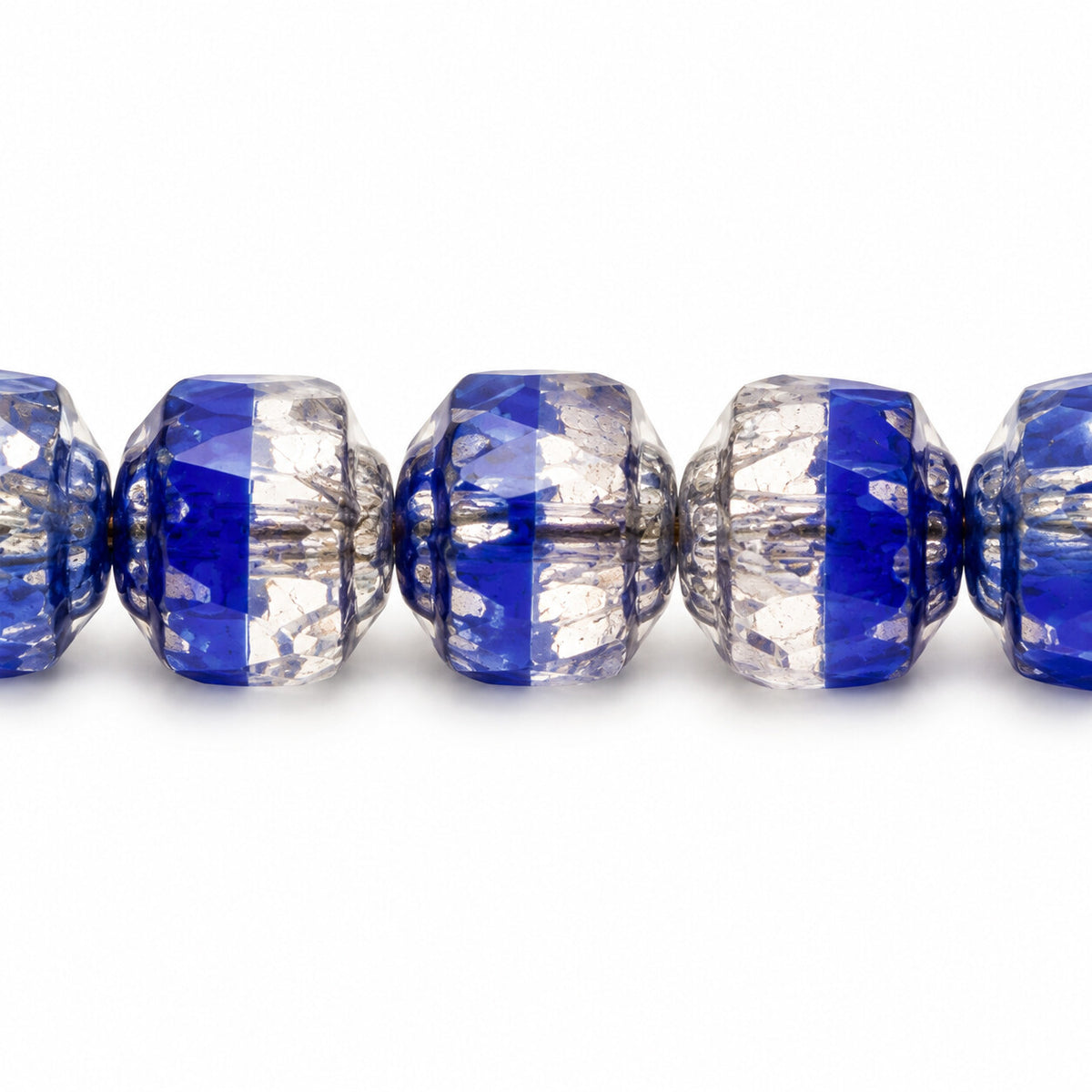 Cathedral Faceted Fire Polished Beads, X1974 Platin (x1974-13702), Glass, Czech Republic