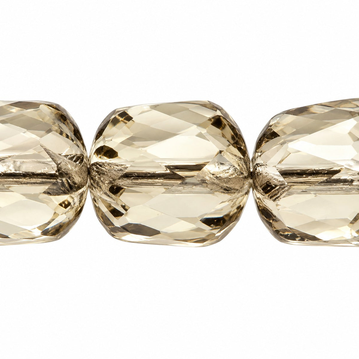 Fire Polished Faceted Cathedral Beads, Gray (40010), Glass, Czech Republic