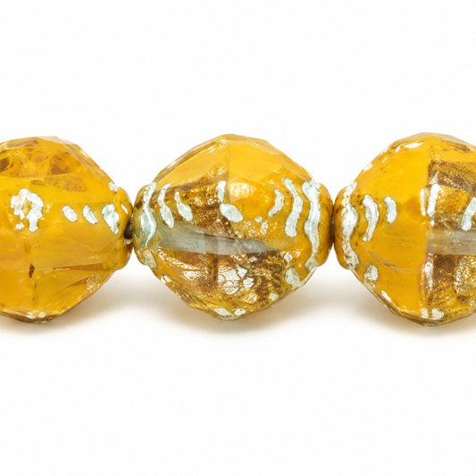 Wasp Special Cut Faceted Fire Polished Beads, X2644 Light Blue Lined (x2644-54308), Glass, Czech Republic