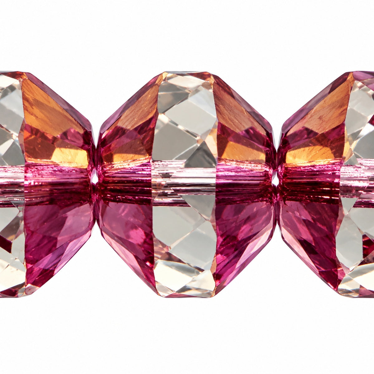 Faceted Special Cut Beads, Crystal Terracotta Red (00030-15495), Glass, Czech Republic