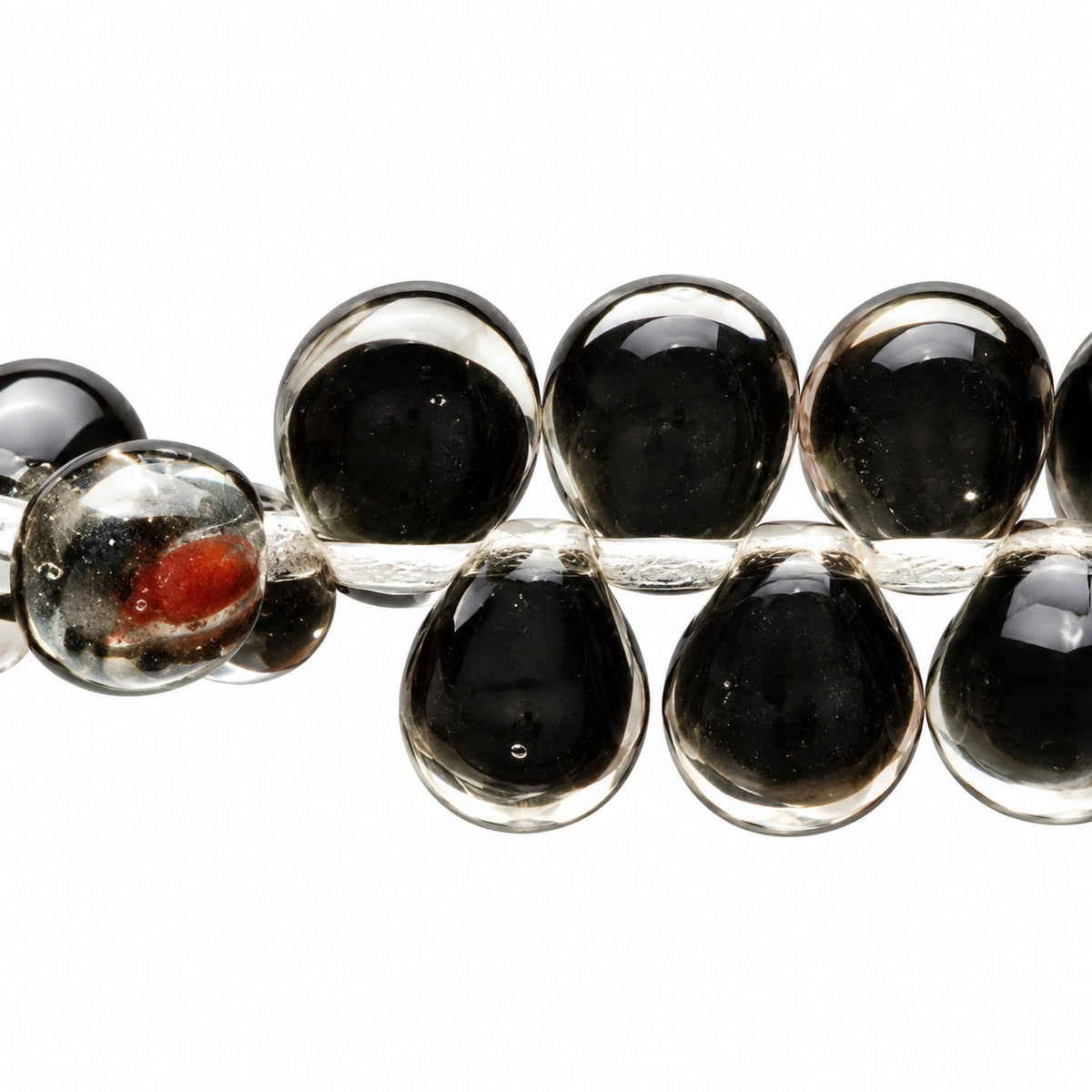Drop Beads, Crystal (00030), Glass, Czech Republic
