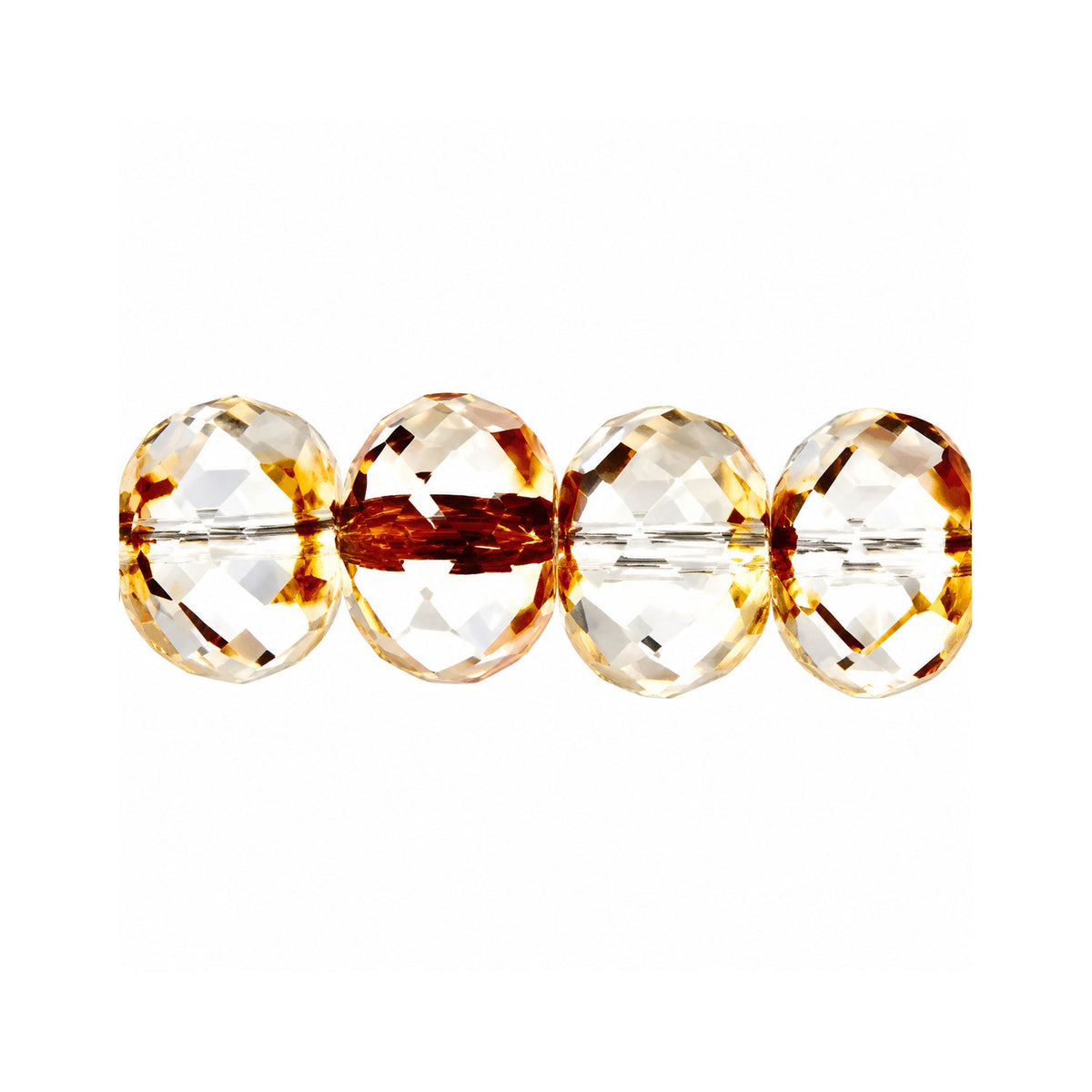 Rondelle Faceted Fire Polish Beads, Crystal Stain Strong (00030-86805), Glass, Czech Republic