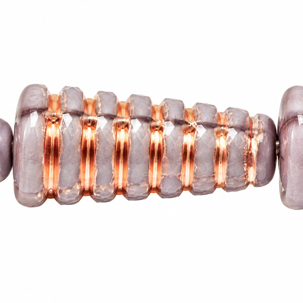 Cone Beads - Hole Through The Whole Bead, Silk Lavender Copper Lined (24010-54319), Glass, Czech Republic