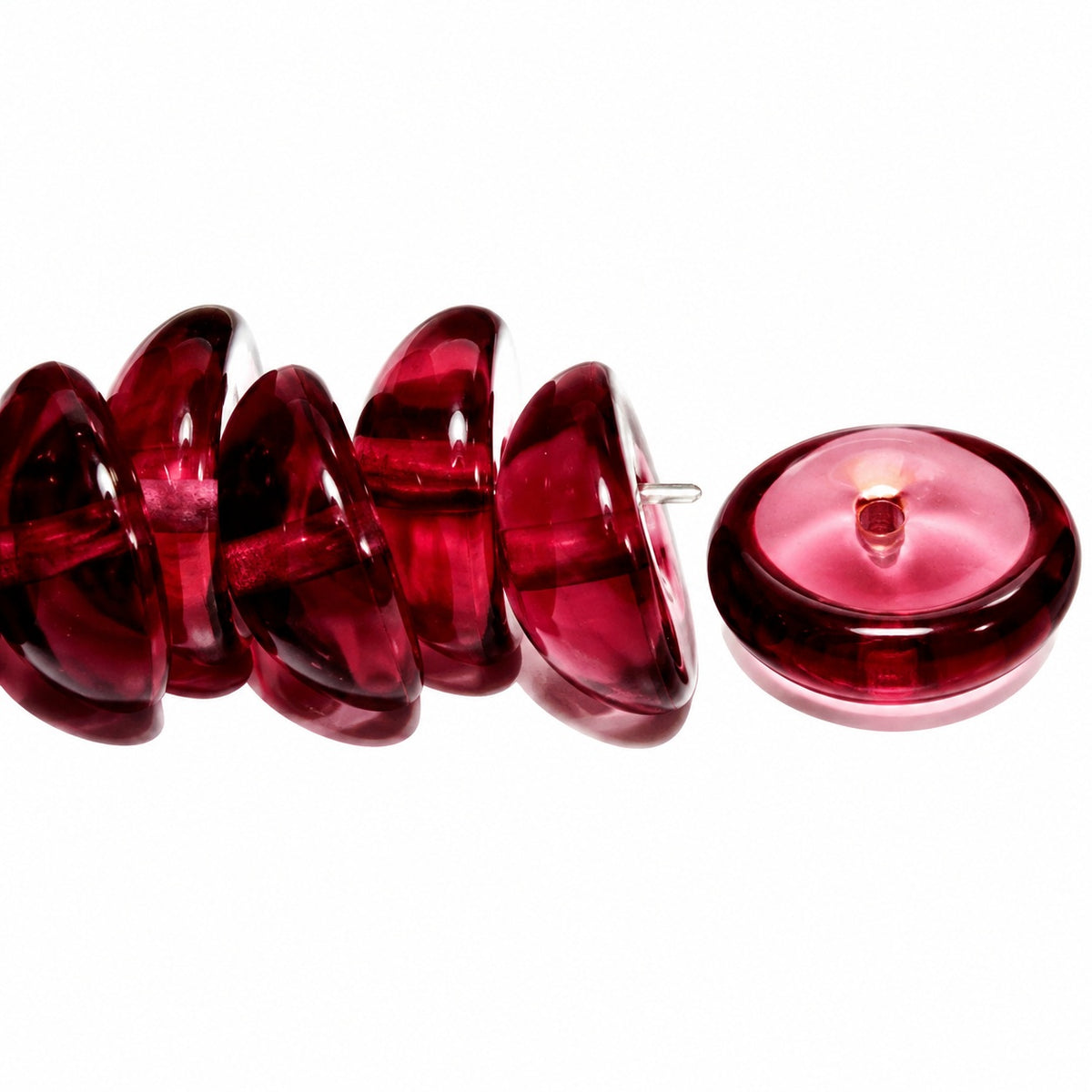 Piggy Beads, Amethyst (20060), Glass, Czech Republic