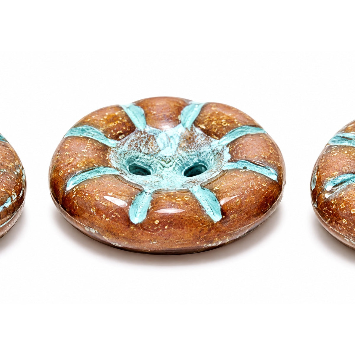 Button Pressed 2-Hole Beads, Purple  96816 (23020-96816), Glass, Czech Republic