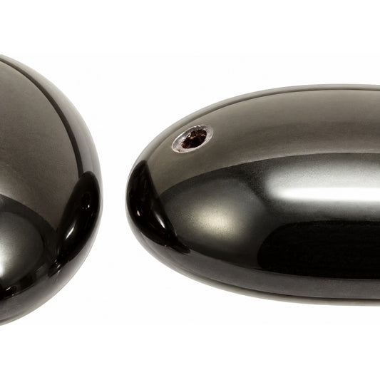 2-Hole Cab Beads, Black (23980), Glass, Czech Republic