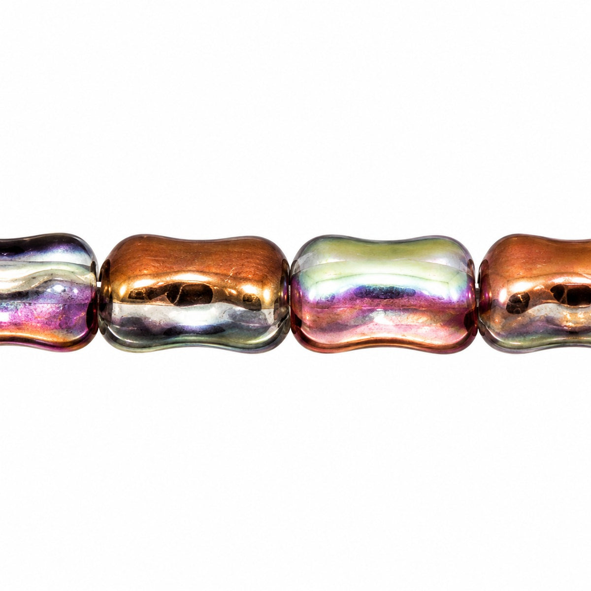 Shaped Pressed Beads, Crystal 98533 (00030-98533), Glass, Czech Republic