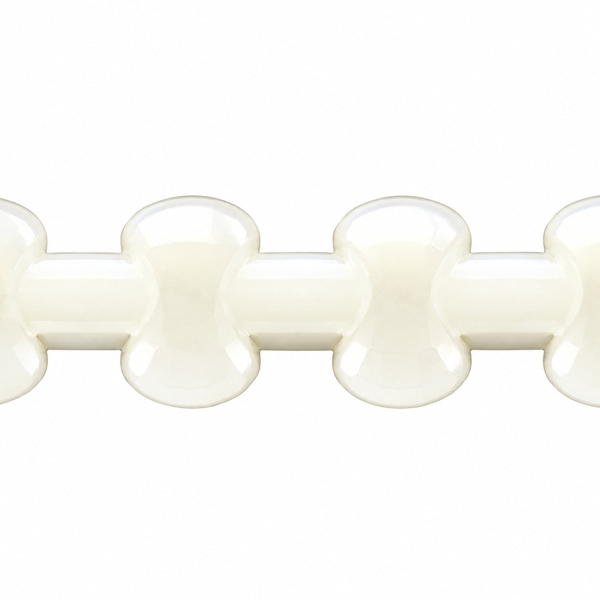 Shaped Pressed Beads, White (2010), Glass, Czech Republic