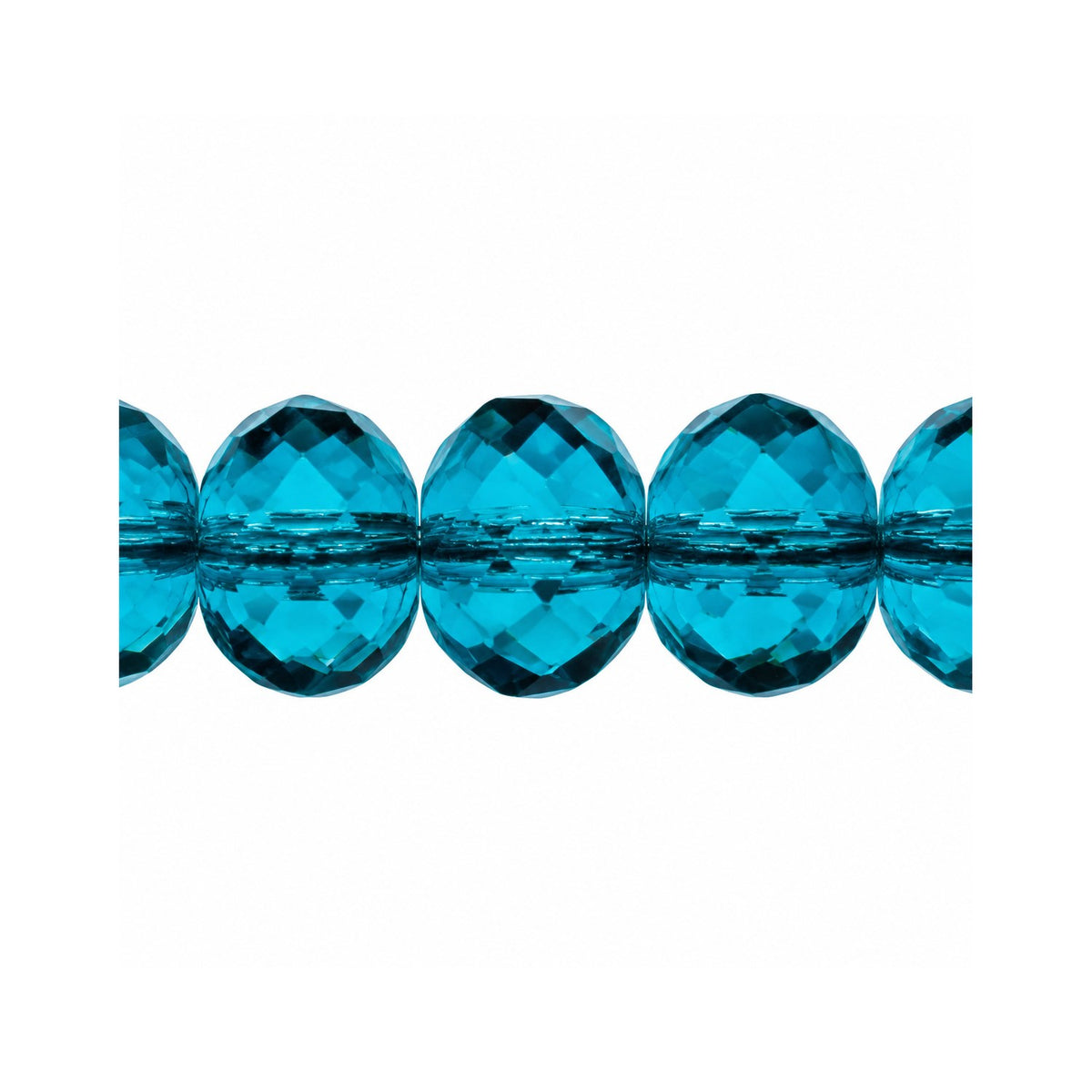 Special Cut Faceted Fire Polished Beads, Transparent Aqua (60150), Glass, Czech Republic