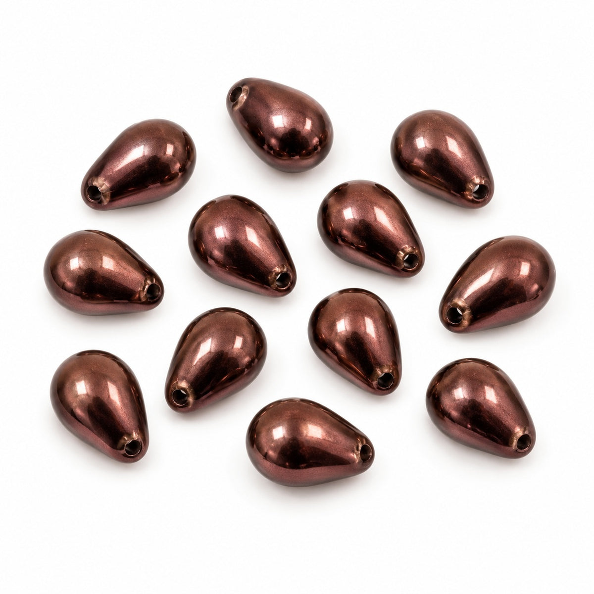 Drop Beads, Black Purple (23980-15726), Glass, Czech Republic