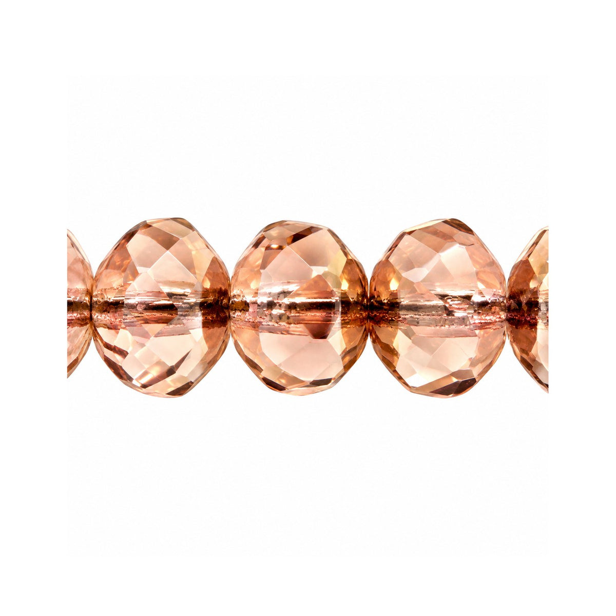 Special Cut Faceted Fire Polished Beads, Transparent Light Amethyst Crystal Bronze Capri (20020-22601), Glass, Czech Republic