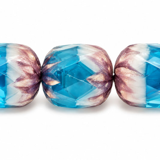 Faceted Fire Polished Beads Special Cut, X1146 Luster Violet Full Coated (x1146-14496), Glass, Czech Republic