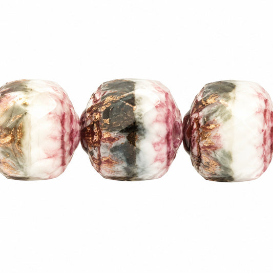 Cathedral Faceted Fire Polished Beads, X3074 Purple (x3074-15726), Glass, Czech Republic