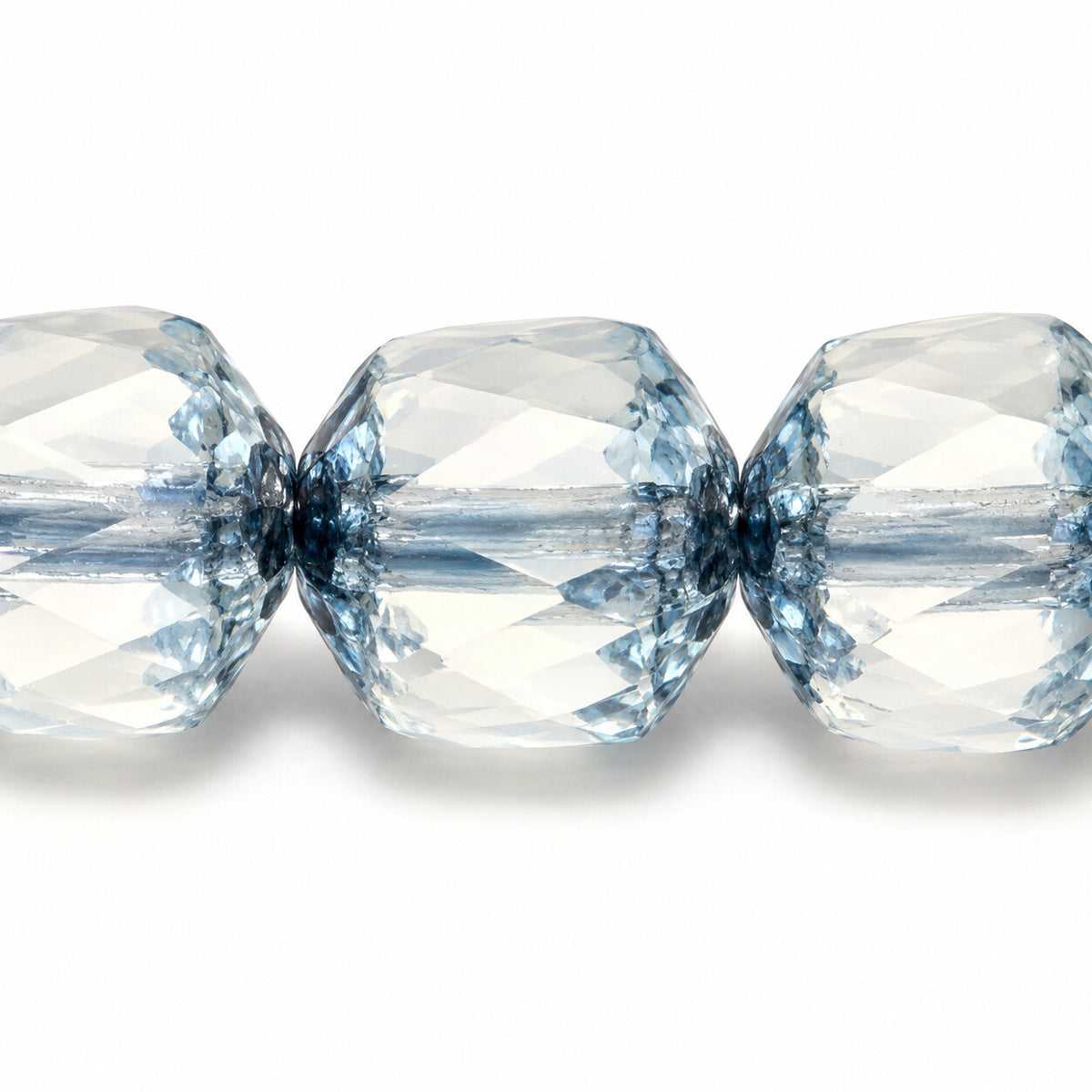 Cathedral Faceted Fire Polished Beads, Crystal Matte Luster Blue Full Coated (00030-84110-14464), Glass, Czech Republic