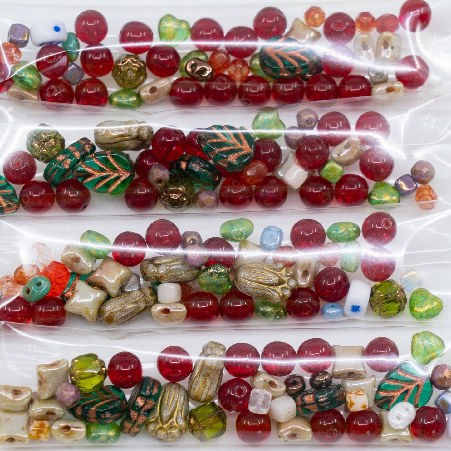 OUTLET 10 grams Glass Bead Mix By Kids, size mix, 2 (2), Glass, Czech Republic