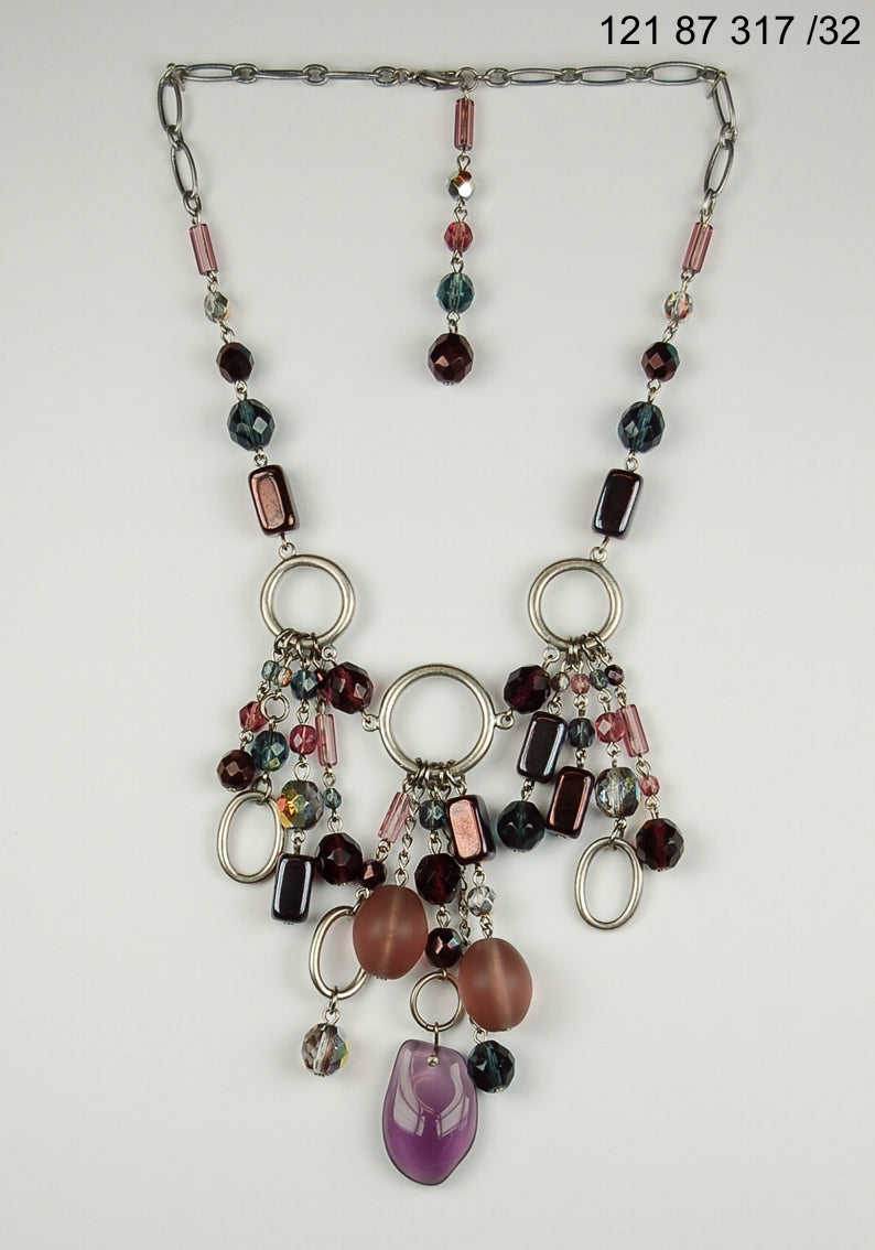 3 pcs Jewelry piece with Czech Glass Beads (OUTLET Vintage)