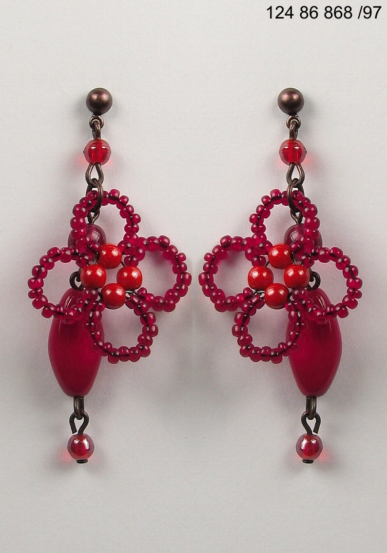 3 pcs Jewelry piece with Czech Glass Beads (OUTLET Vintage)