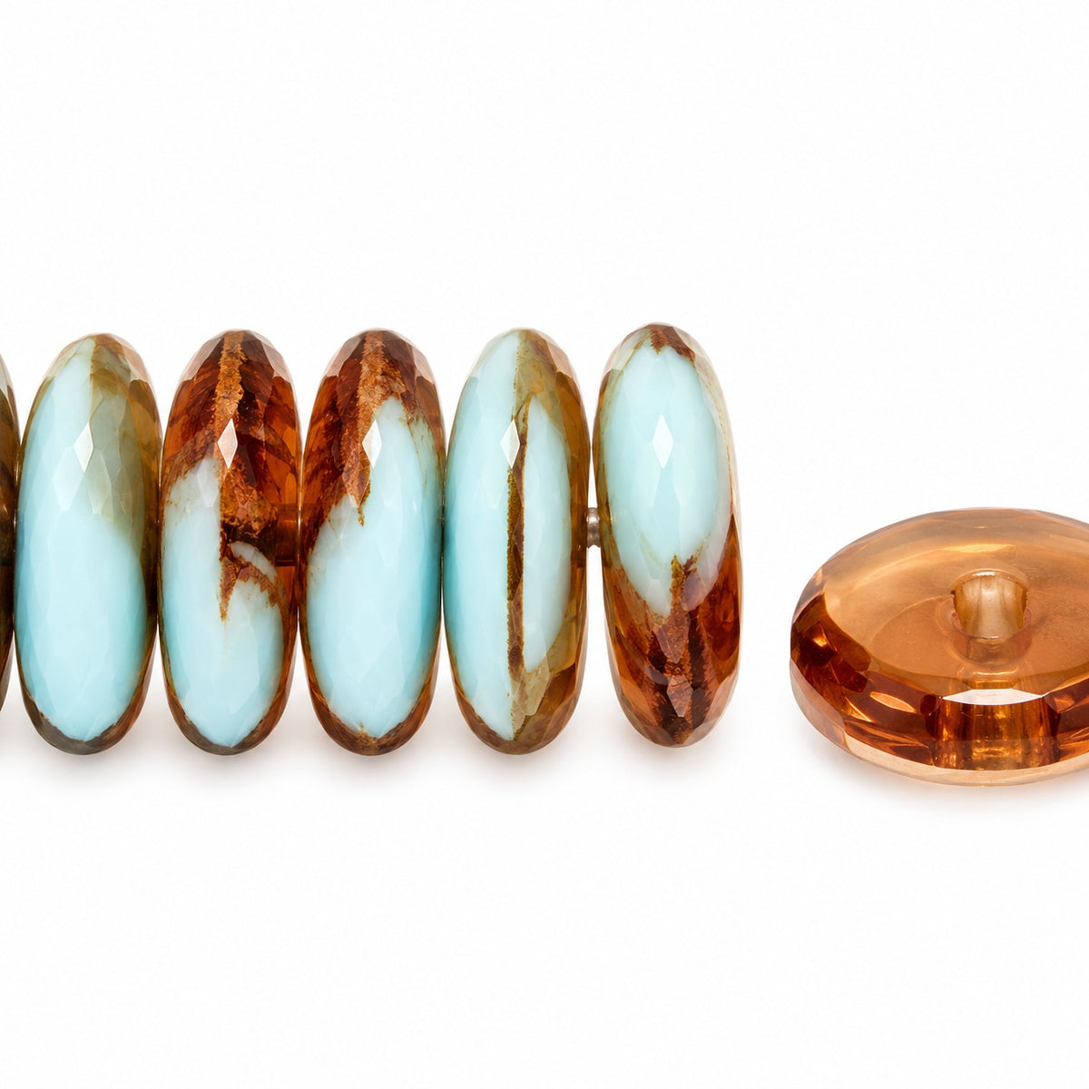 Space Disk Beads, X2436 (x2436), Glass, Czech Republic
