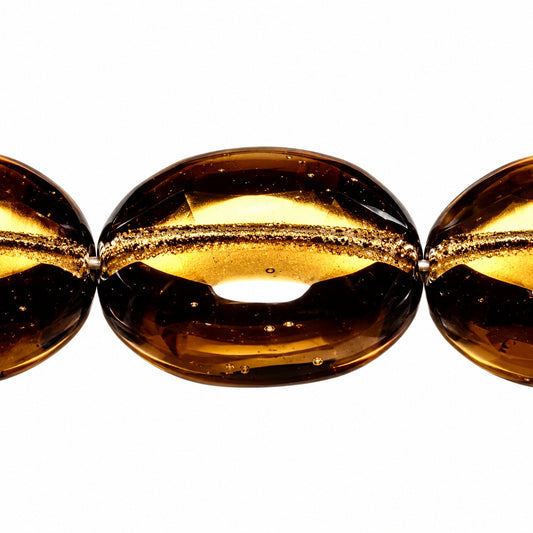 Oval Pressed Beads, Gray (40010), Glass, Czech Republic
