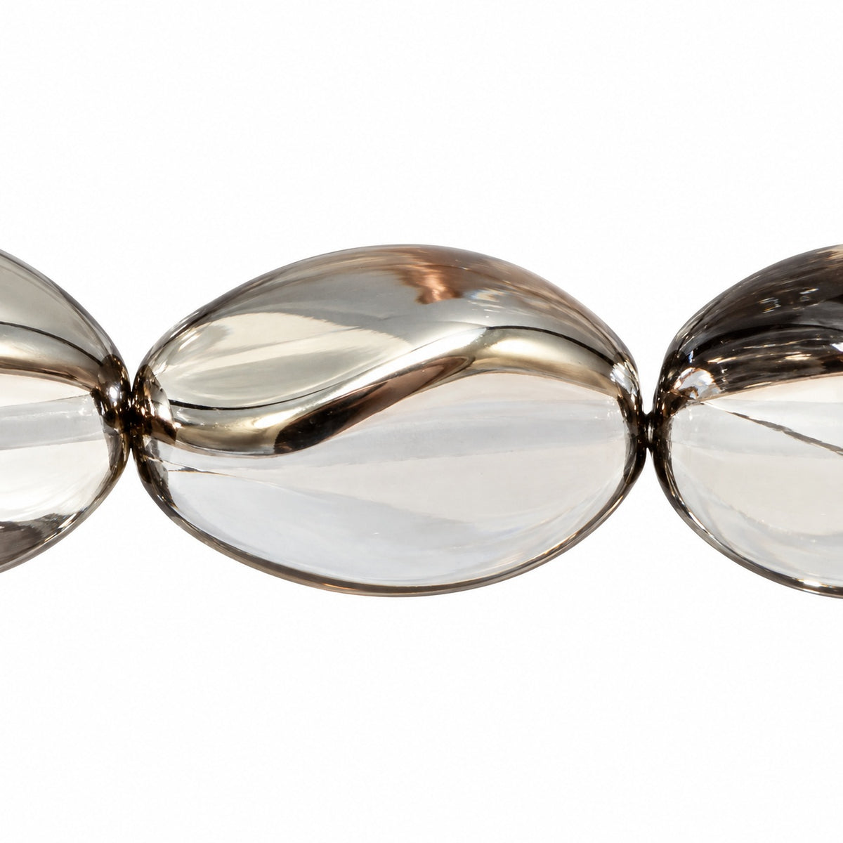 Oval Pressed Beads, Crystal Chrom (00030-27401), Glass, Czech Republic