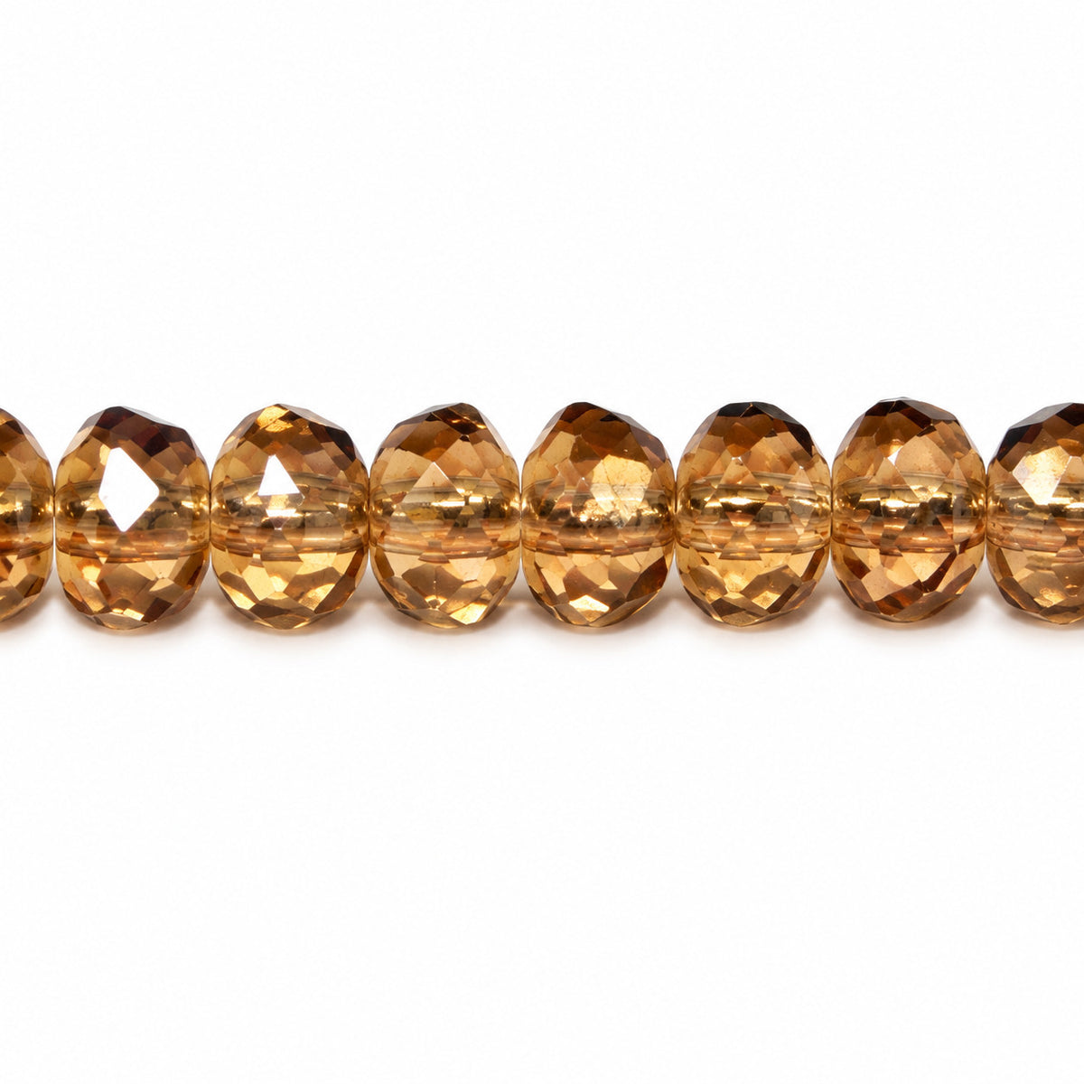 Special Cut Faceted Fire Polished Beads, Transparent Brown (10220), Glass, Czech Republic
