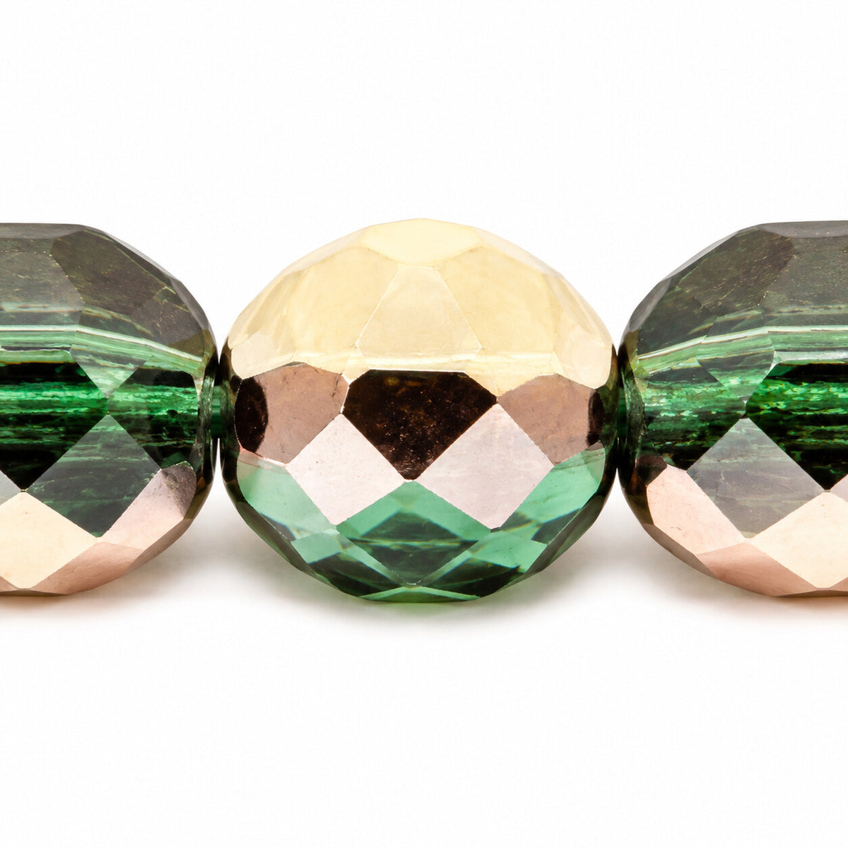 Faceted Special Cut Beads, 50300 Rose Gold Capri (50300-27101), Glass, Czech Republic