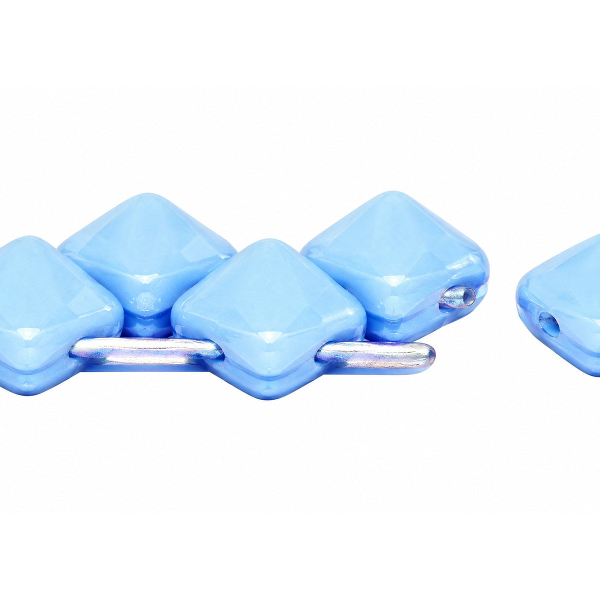 Silky 2-Hole Square Beads, 34010 (34010), Glass, Czech Republic