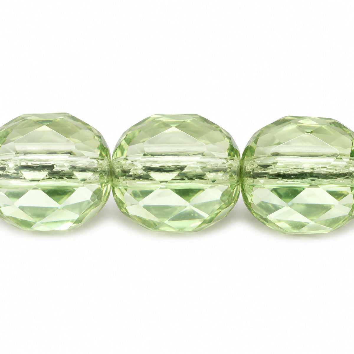 Faceted Special Cut Beads, Crystal Luster Green Full Coated (00030-14457), Glass, Czech Republic