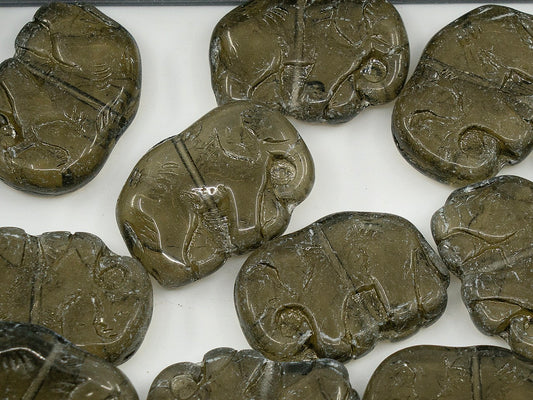 OUTLET Elephant Beads,  mm, Glass, Czech Republic