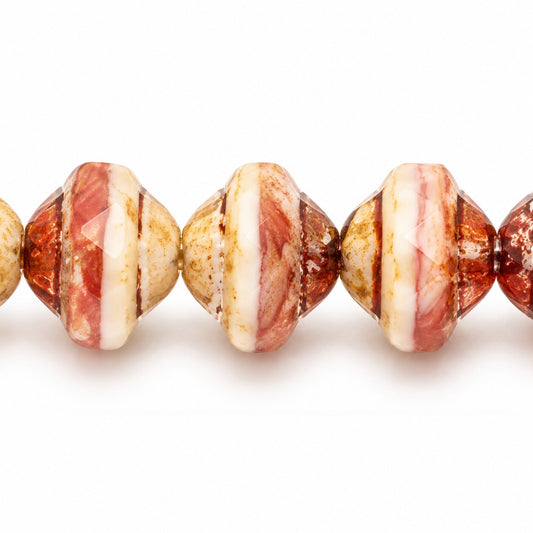 Faceted Special Cut Beads Ufo, Ts030 Picasso (ts030-43400), Glass, Czech Republic