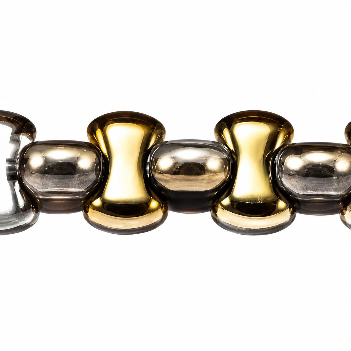 Shaped Pressed Beads, Crystal 26601 (00030-26601), Glass, Czech Republic