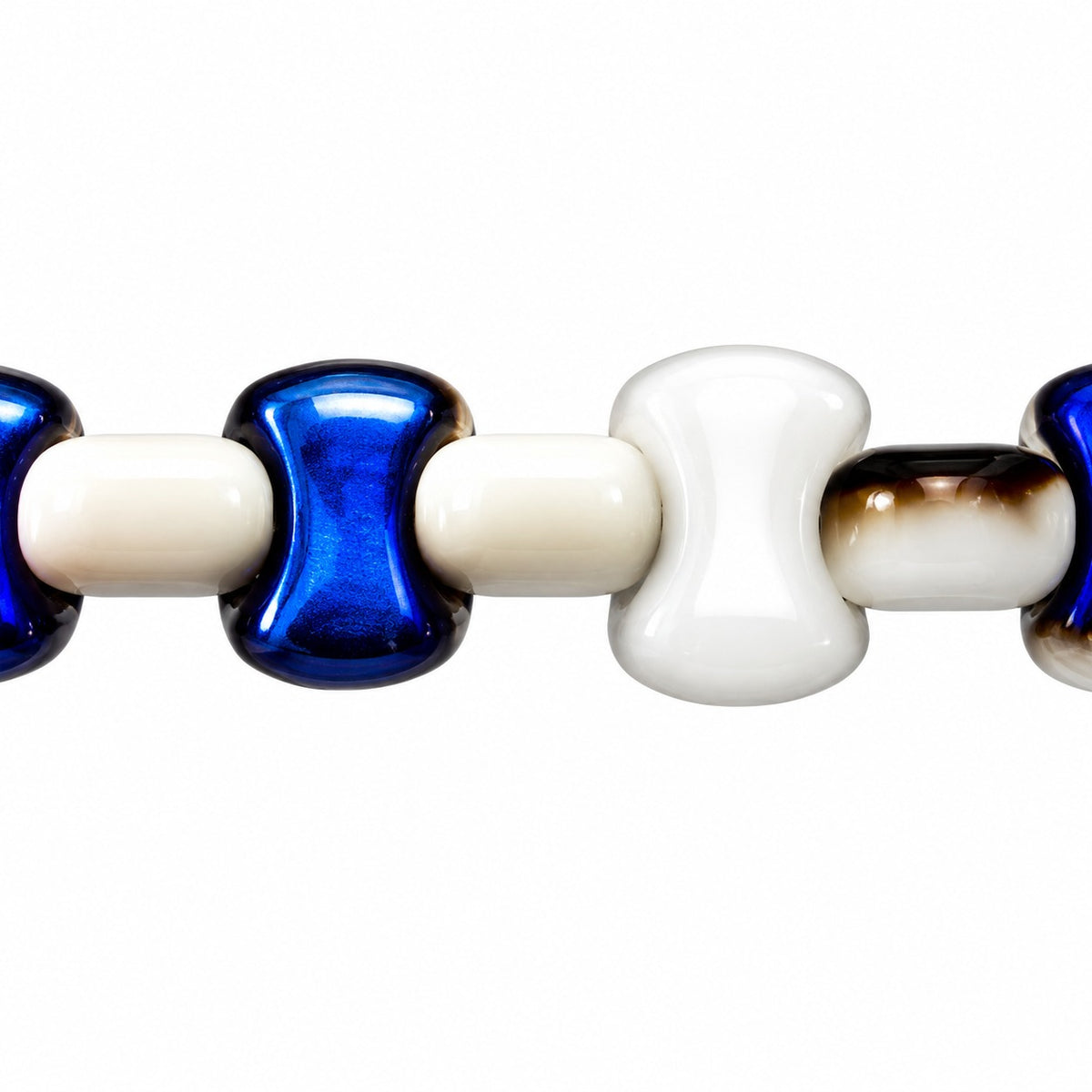 Shaped Pressed Beads, Chalk White 22201 (03000-22201), Glass, Czech Republic