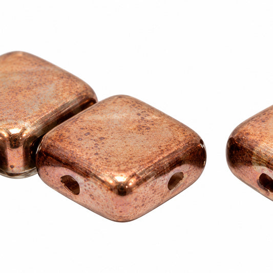 2-Hole Tile Beads, Crystal Stain With Luster Violet (00030-65426), Glass, Czech Republic