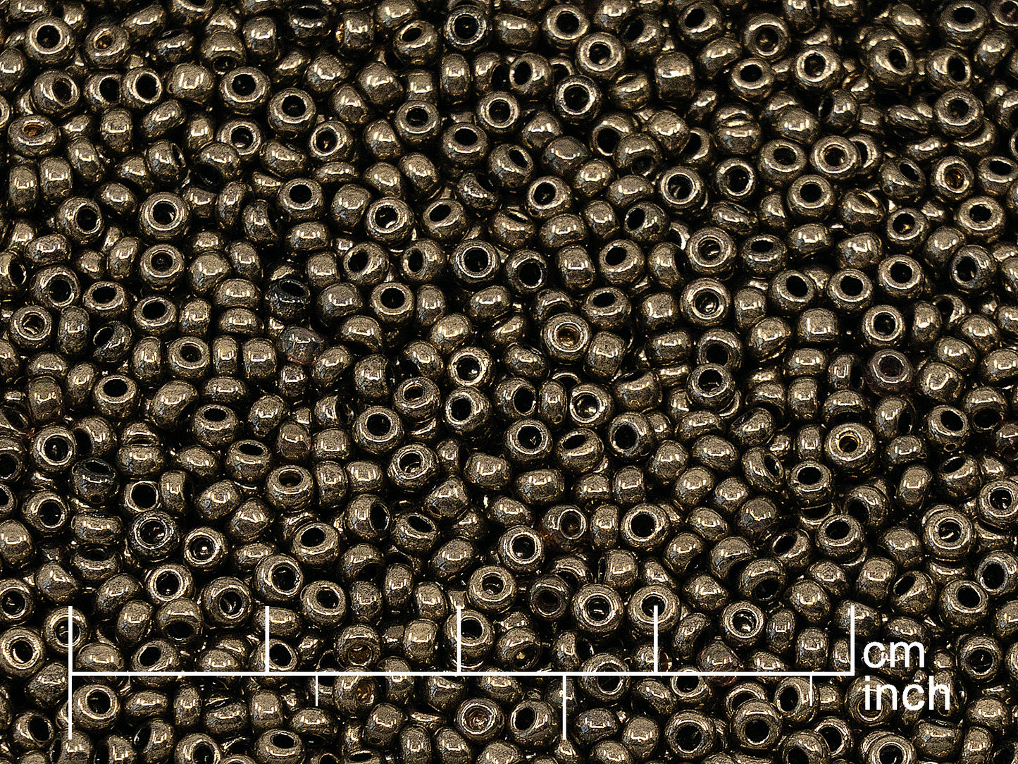 OUTLET Rocailles Seed Beads Preciosa Ornela size 8/0, Black Bronze Bronz (23980-14415), Glass, Czech Republic