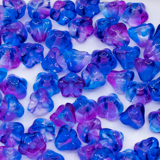 OUTLET 10 grams Bell Flower Beads, 6 x 8 mm, Crystal 48686 (00030-48686), Glass, Czech Republic