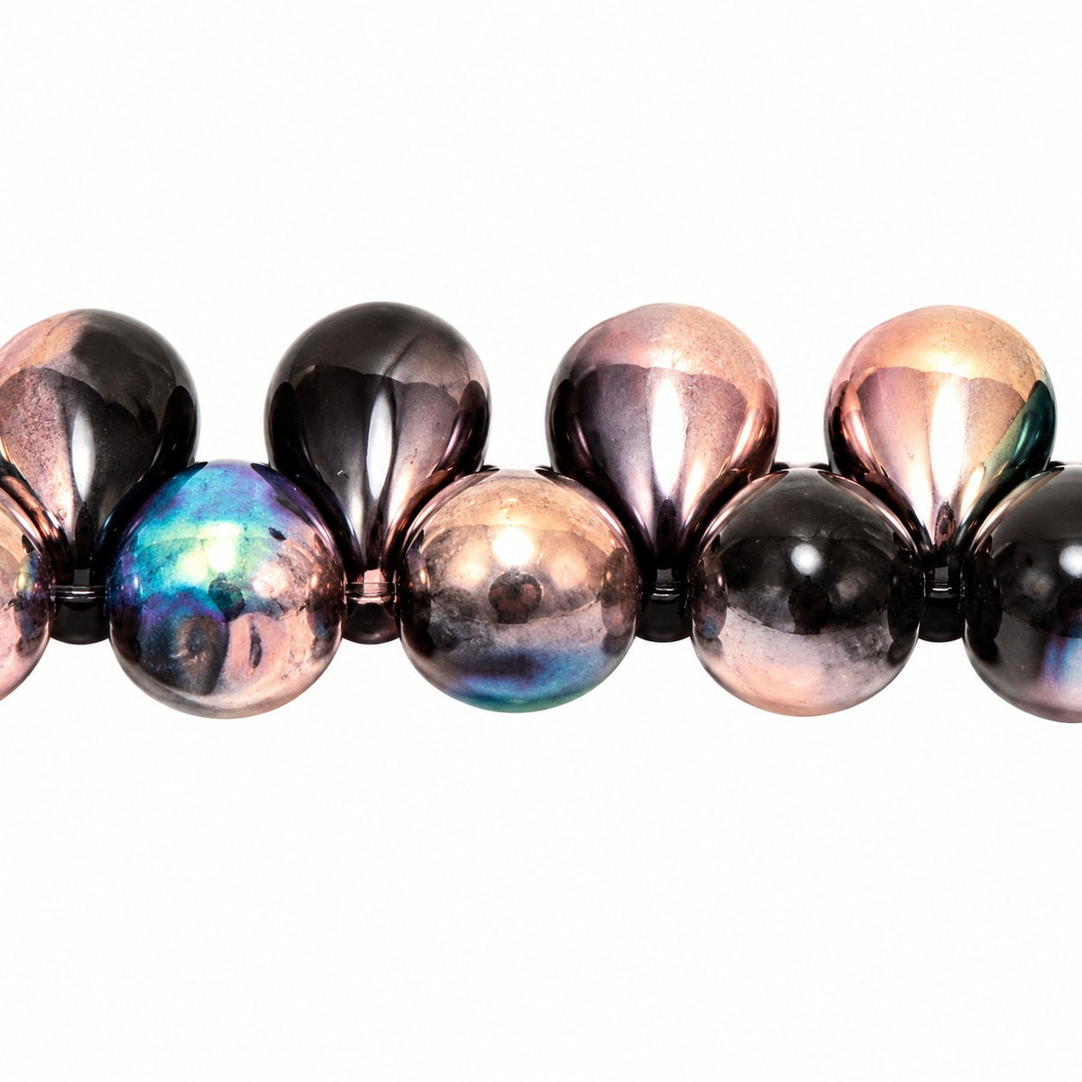 Drop Beads, Black 98533 (23980-98533), Glass, Czech Republic