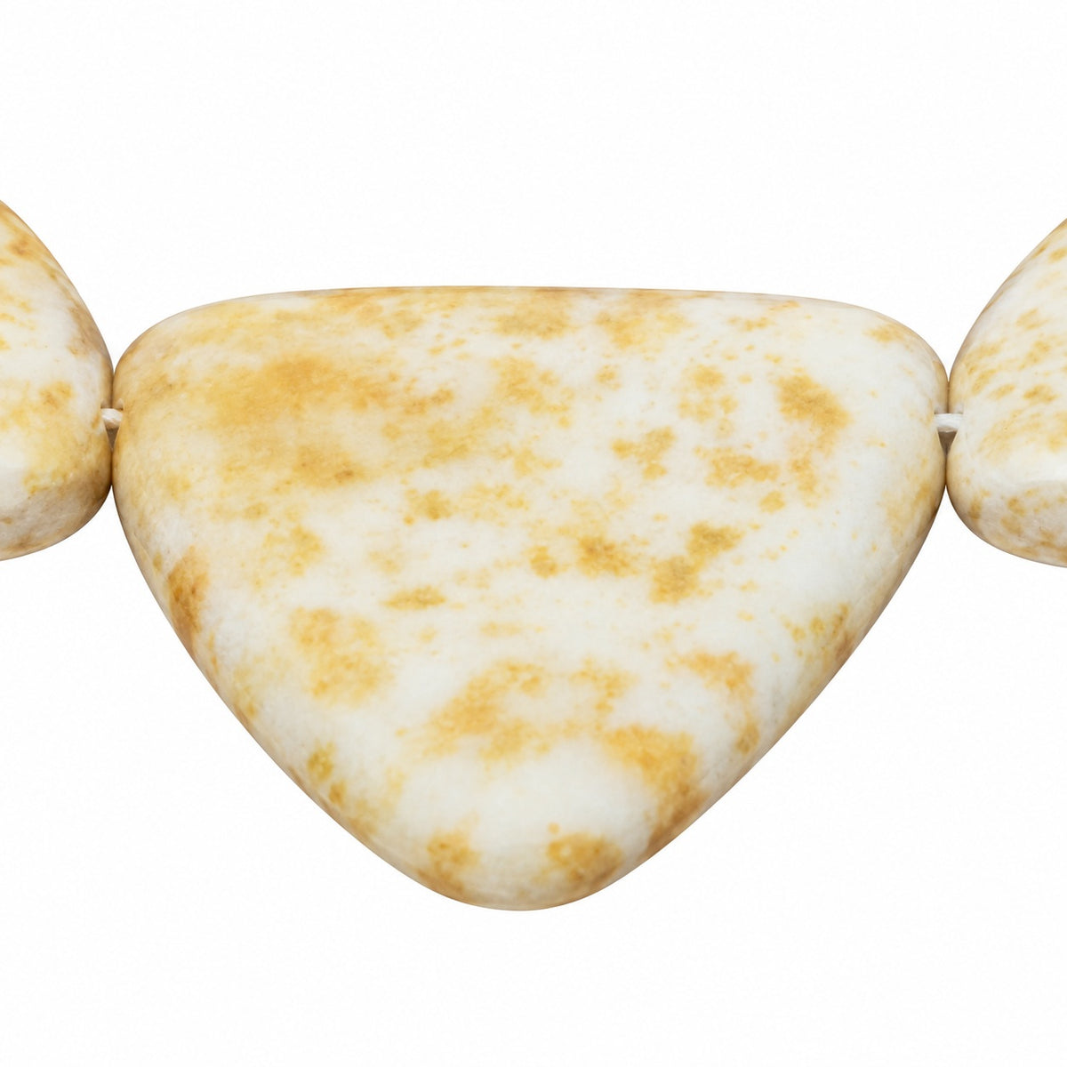 Flat Triangle Pressed Glass Beads, White 47901 (02010-47901), Glass, Czech Republic