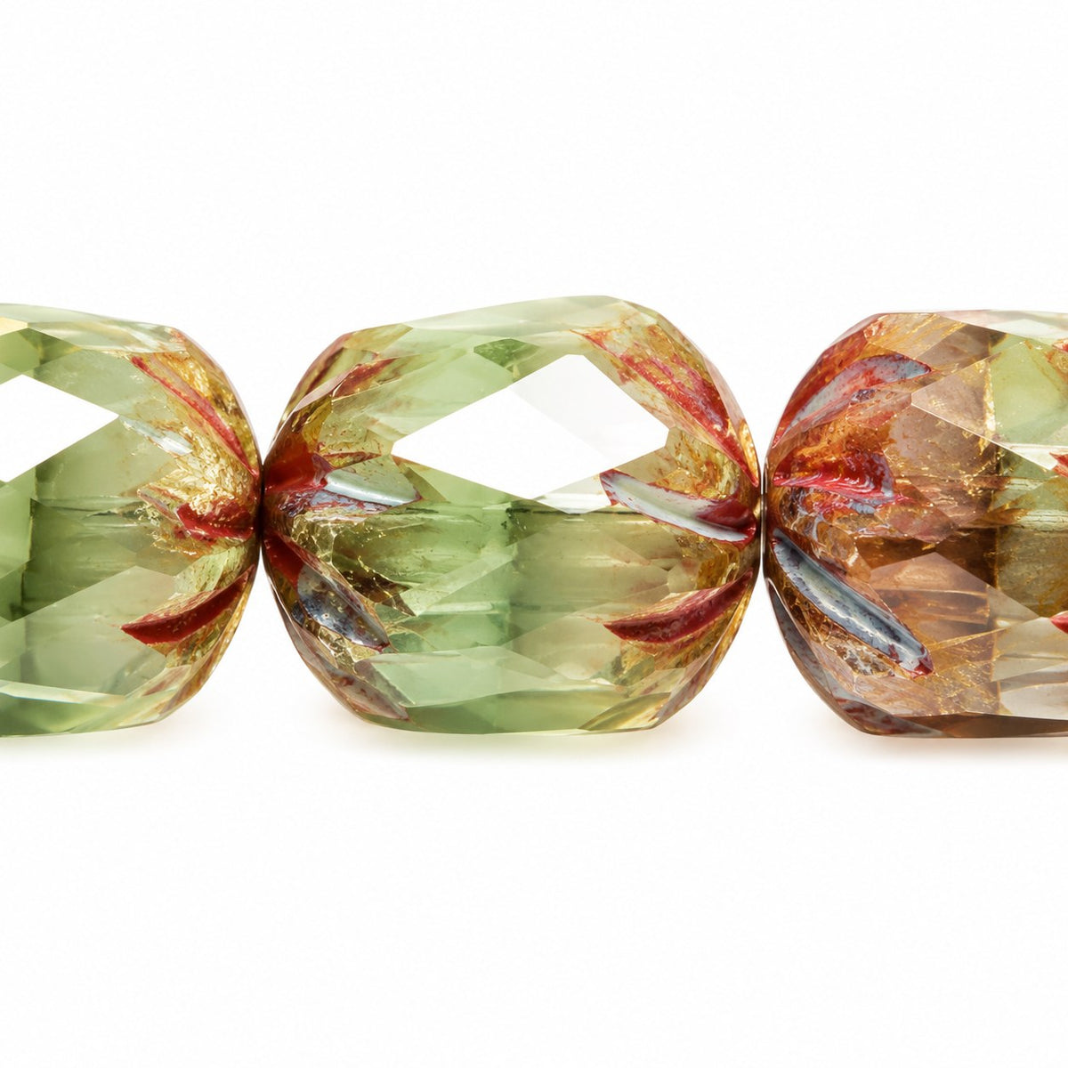 Faceted Fire Polished Beads Special Cut, X1107 Stain Strong (x1107-86805), Glass, Czech Republic